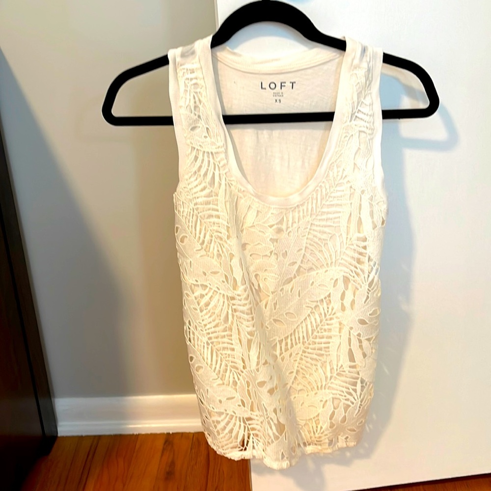 NWOT Loft lace tank - x- small